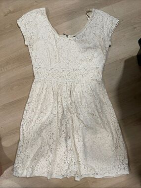 Banana Republic Cream Lace Mini Dress